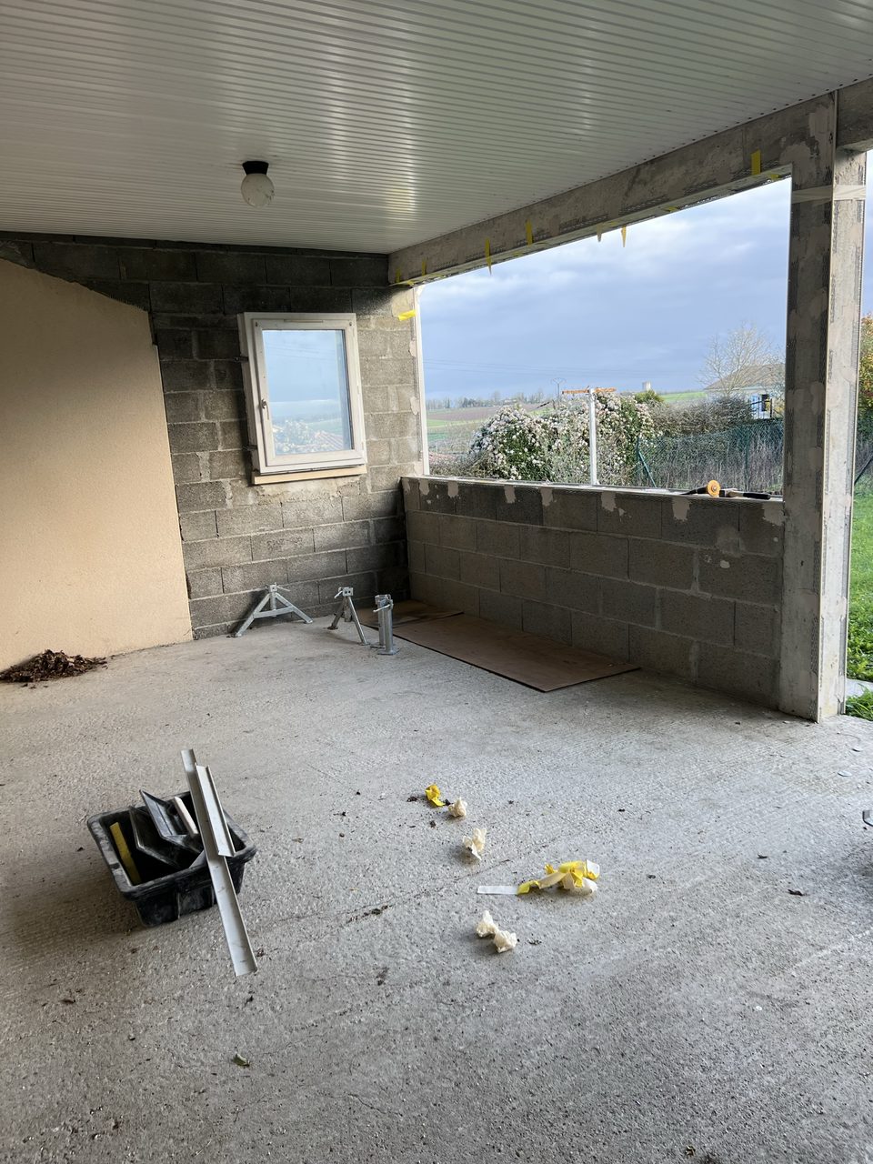 Réparation de crépi — Avant